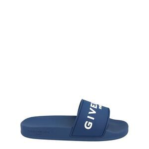 Givenchy Logo Signature Slides Blue Womens